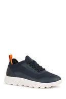 Geox Men's Navy Blue Spherica Active Lace Up Fabric Sneaker | Derimod