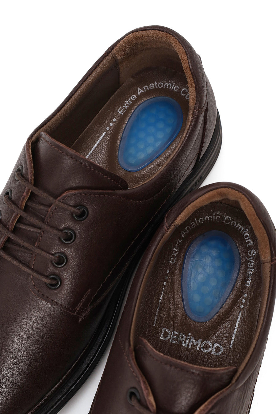 Male Brown Lace-up Leather Casual Shoes