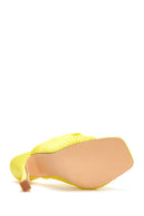 Women's Yellow Heeled Slippers | Derimod