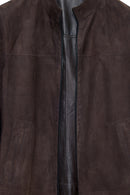 Clint Men's Brown Suede Double-Sided Leather Jacket | Derimod