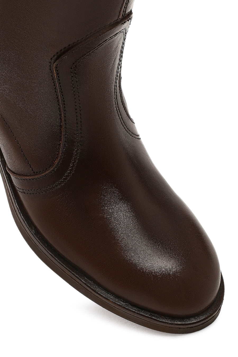Women's Brown Leather Cowboy Boot