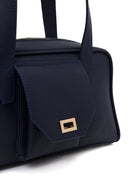 Woman Navy Blue Classic Shoulder Bag | Derimod