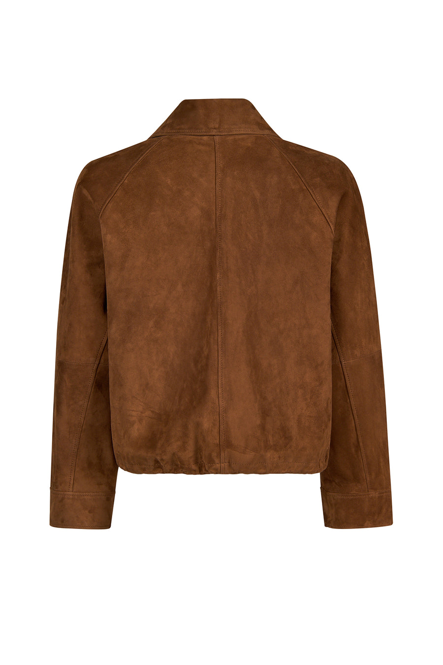 Miami Woman Brown Oversize Waist-Drawstring Suede Jacket
