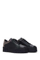 Women's Black Thick Soled Sneaker | Derimod