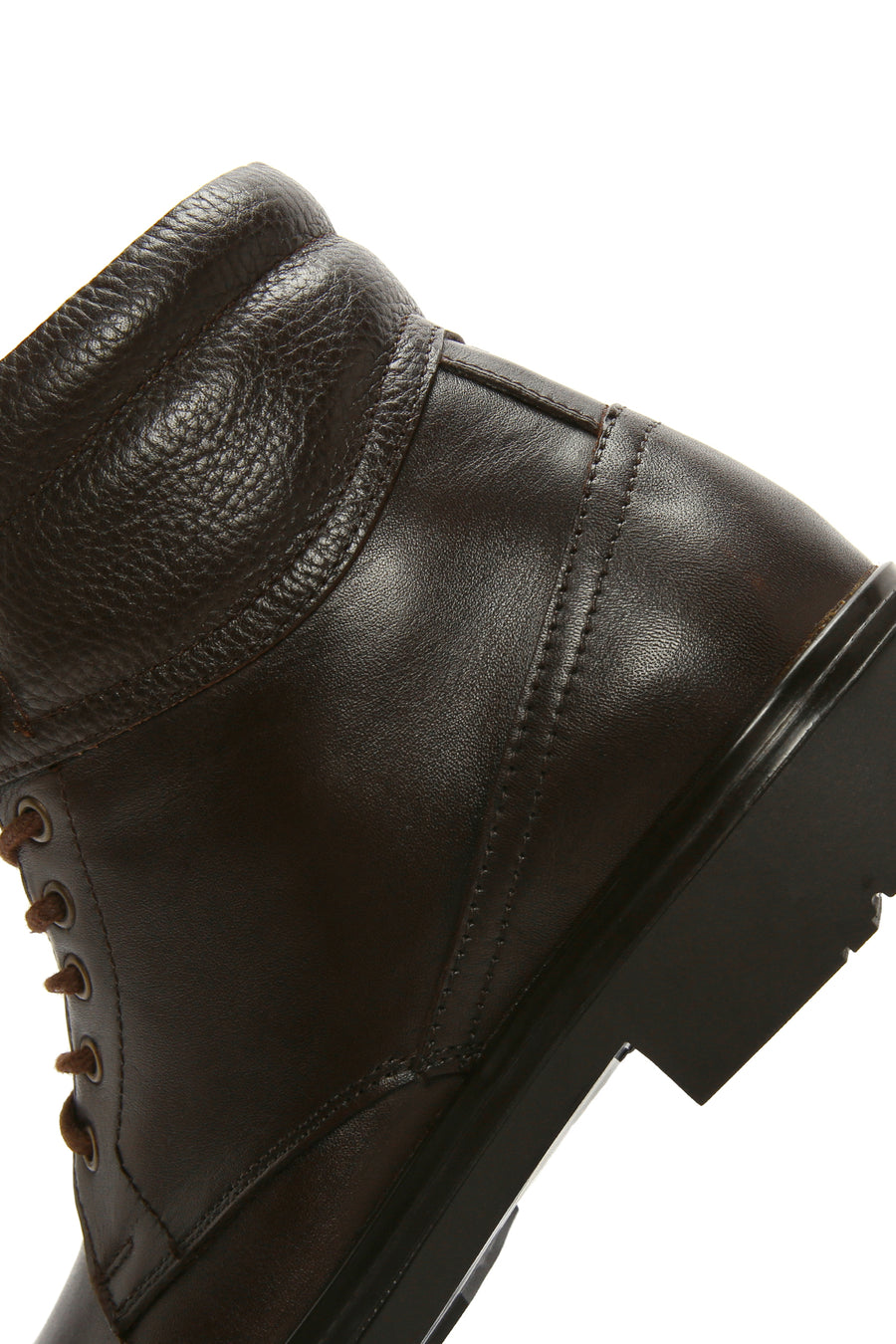 Men's Brown Lace-Up Leather Boots