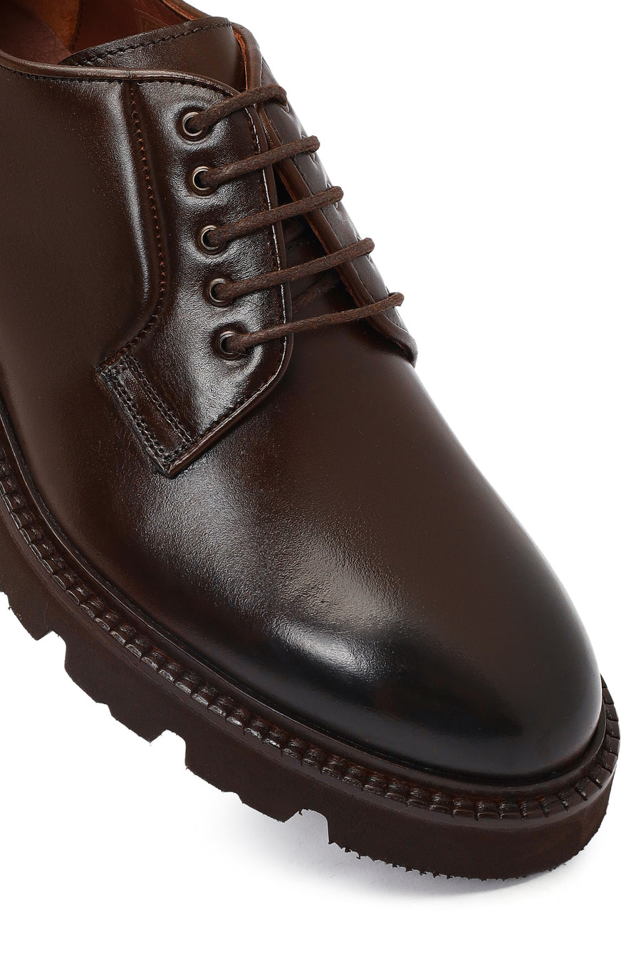Men's Brown Lace-Up Leather Casual Shoes