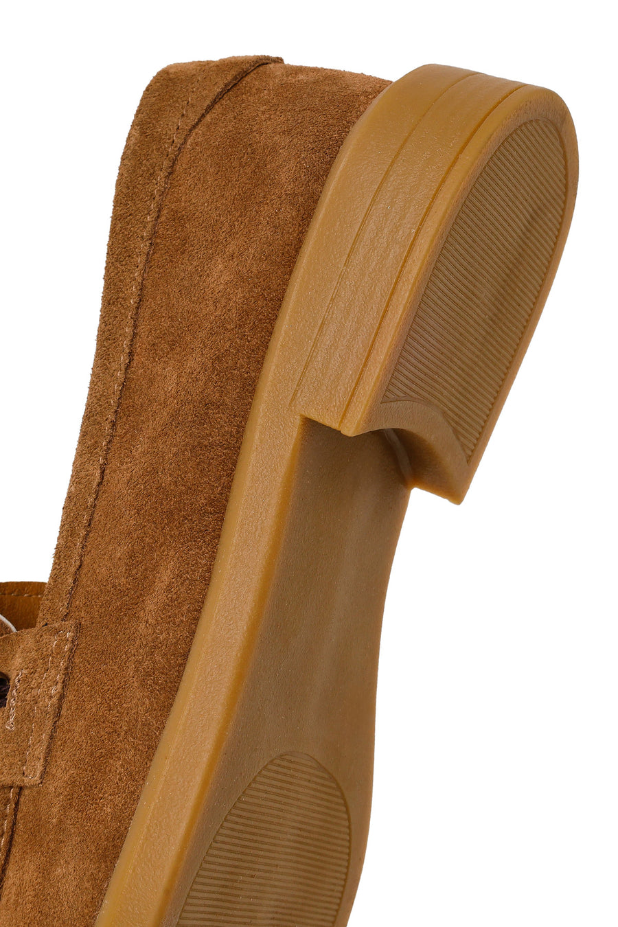 Woman Tan Beaded Suede Loafer