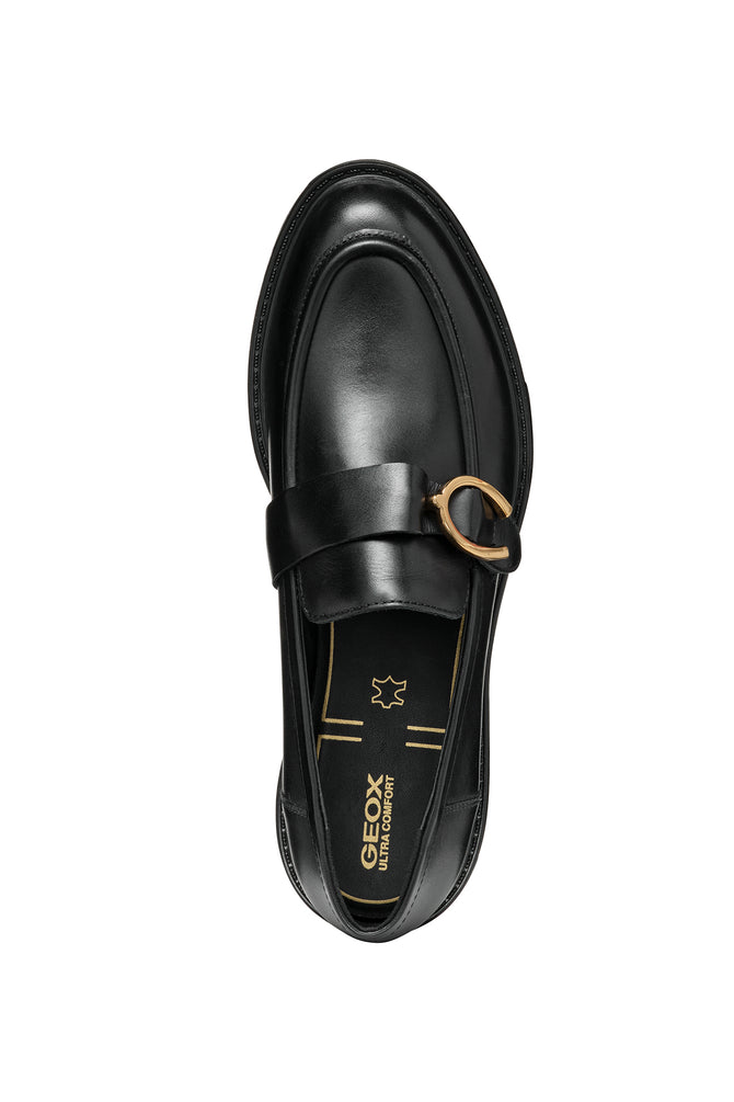 Geox Kadın Siyah Walk Pleasure Deri Maskülen Loafer_4