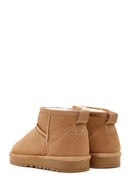 Women's Tan Short Suede Boots | Derimod