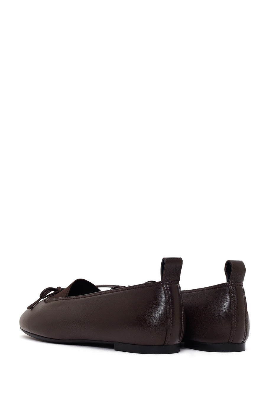 Woman Brown Leather Ballet Flat
