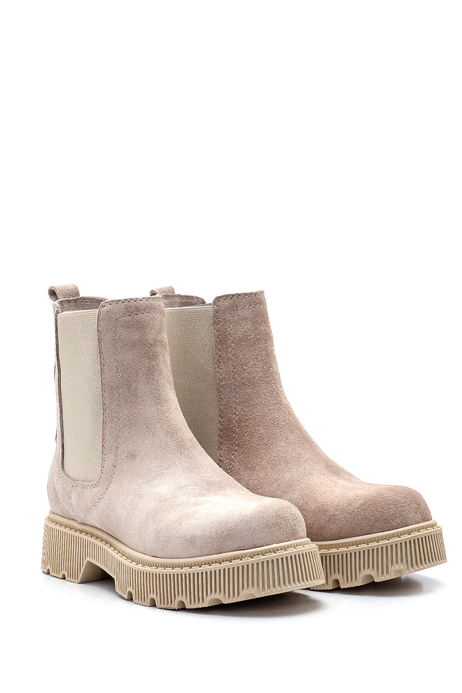 Women's Leather Suede Chelsea Boots