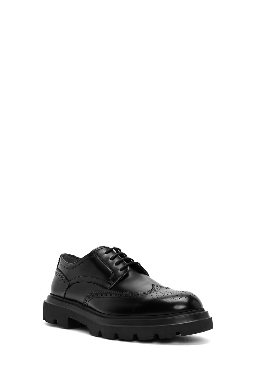 Men's Black Lace-up Leather Casual Shoes