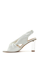 Women's White Thick Heeled Sandals | Derimod