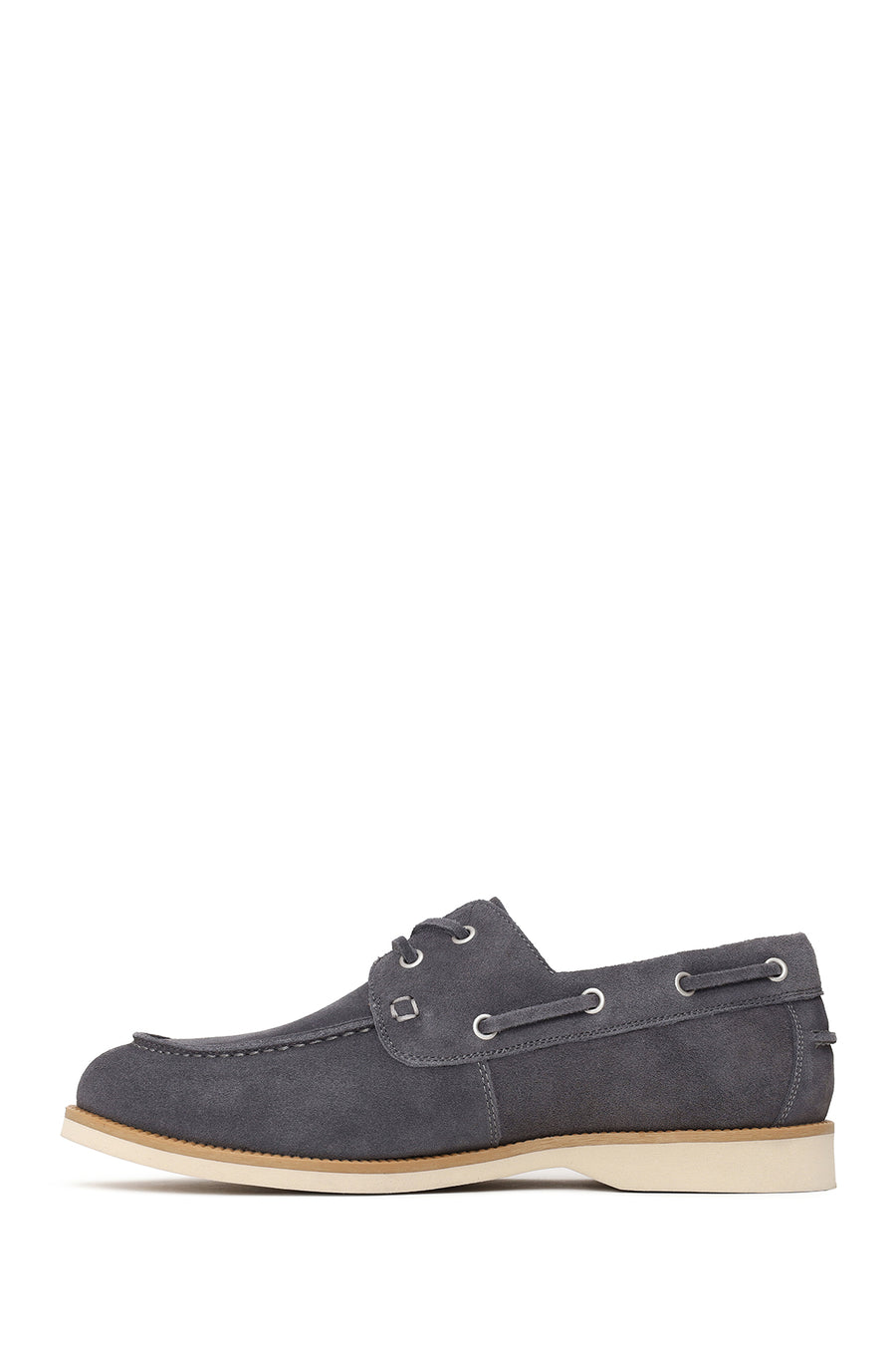 Male Gray Lace-Up Suede Casual Shoes