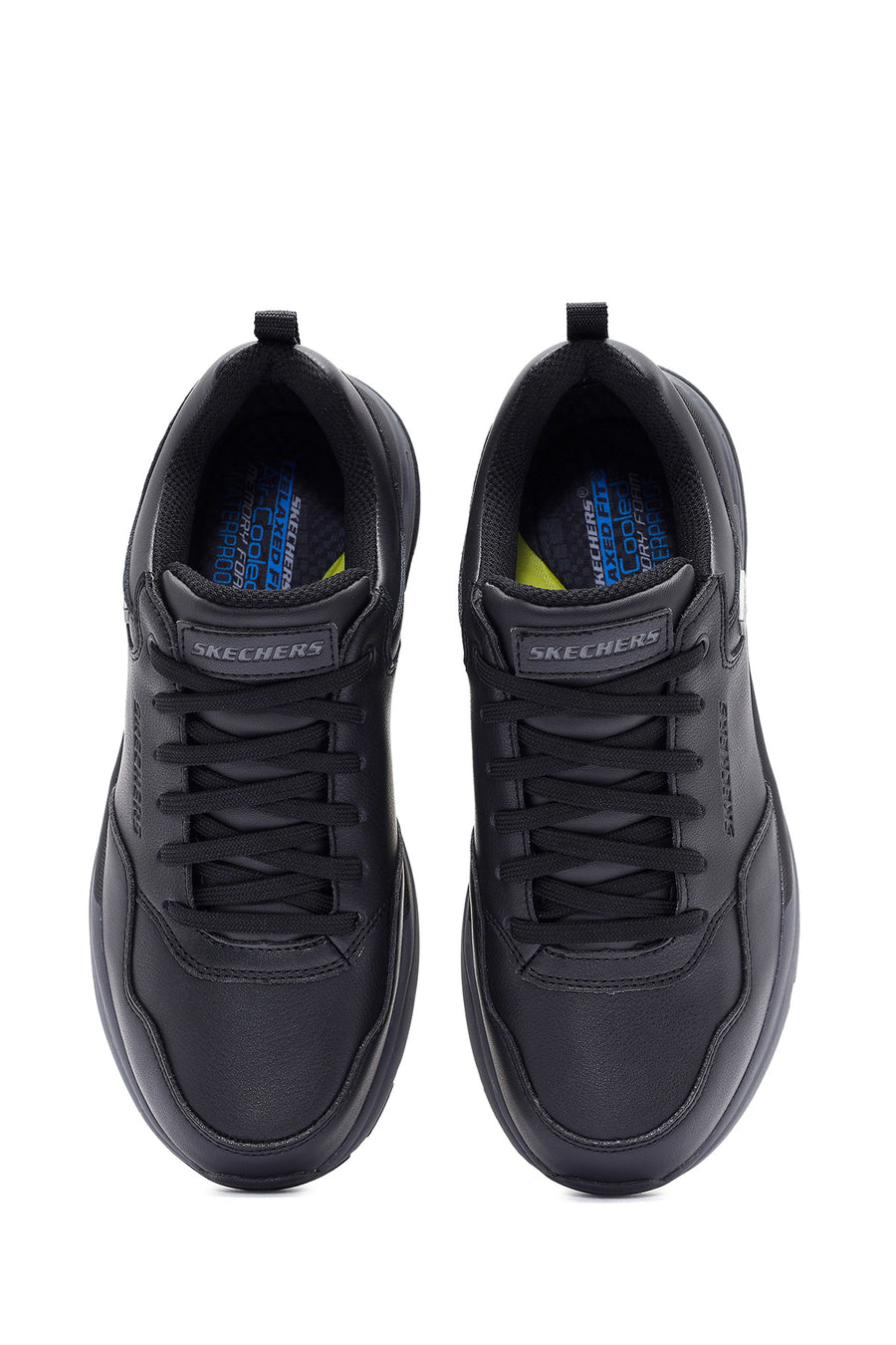 Skechers Erkek Siyah Bengao Bağcıklı Deri Sneaker