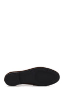 Women's Brown Buckled Suede Leather Loafer | Derimod