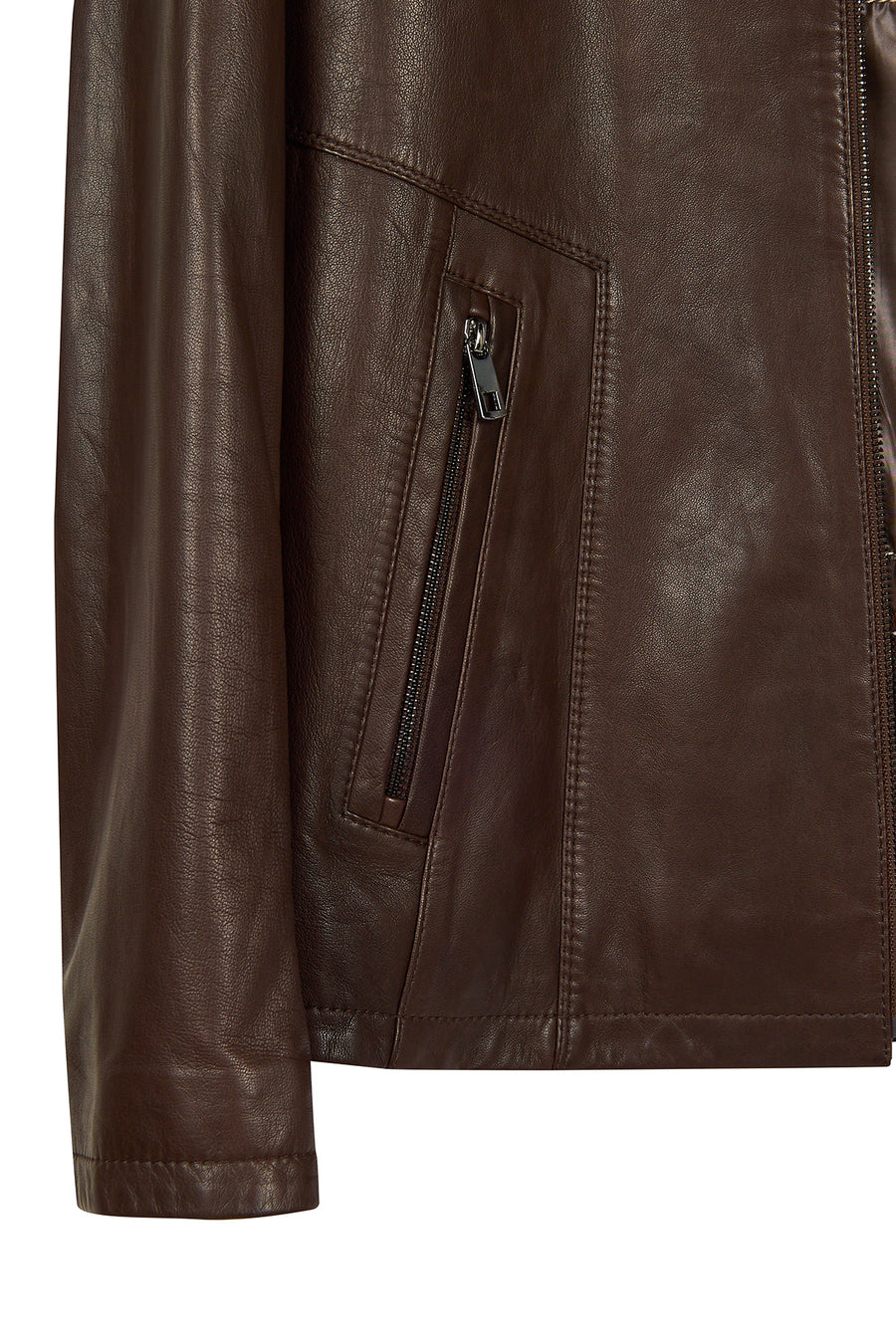 Insignia Male Brown Leather Jacket