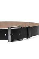 Men's Black Leather Belt | Derimod