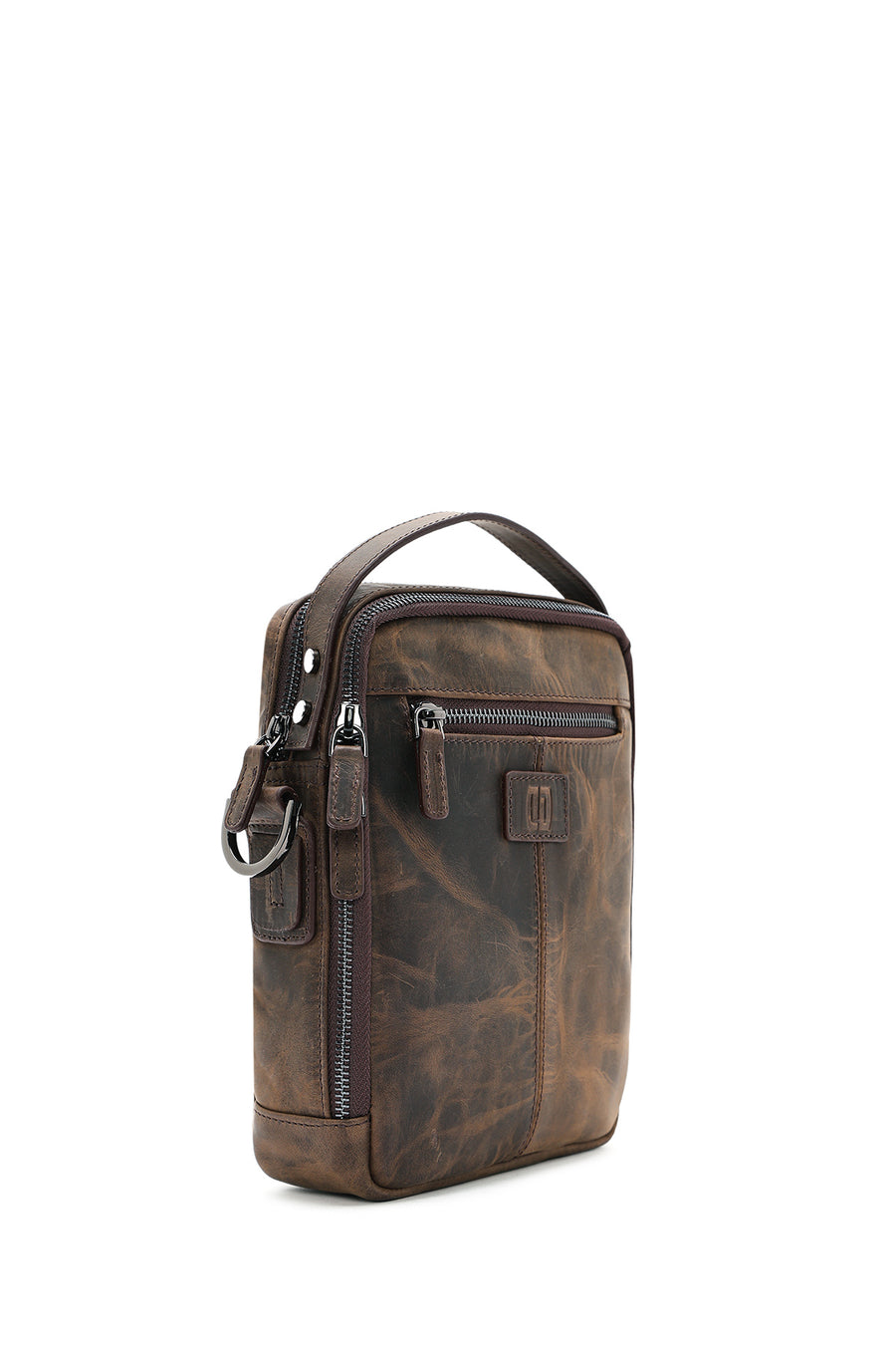 Men's Mink Leather Messenger Bag