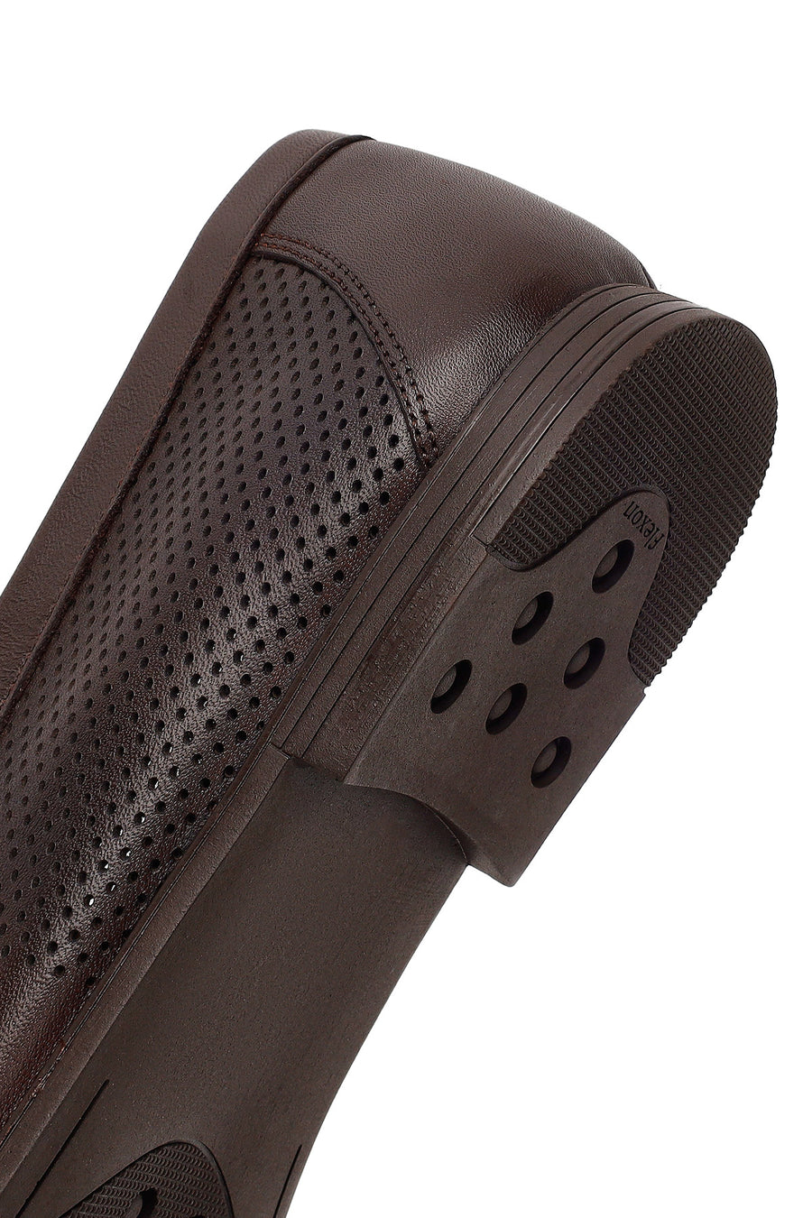 Men's Brown Buckle Leather Casual Loafer