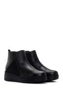 Women's Black Comfort Leather Boots | Derimod