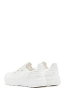 Derimod Zero Women's White Lace-Up Thick Soled Fabric Sneaker | Derimod