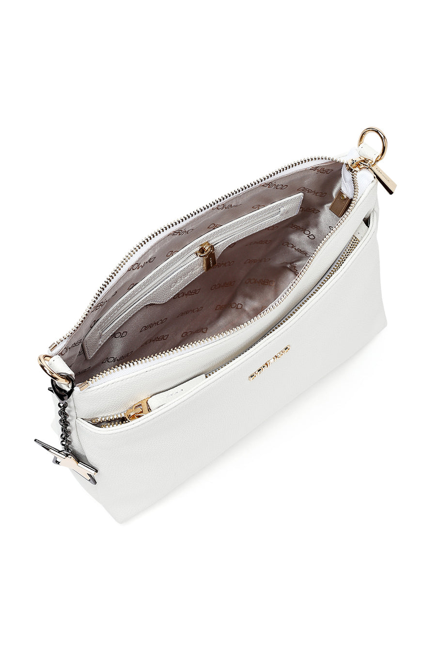 Women's White Long Strap Accessory Handbag