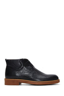 Men's Black Leather Casual Boots | Derimod