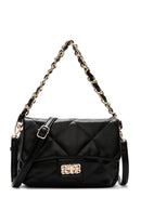 Women's Black Long Strap Quilted Shoulder Bag | Derimod