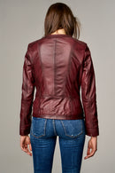 Linet Women's Leather Jacket | Derimod