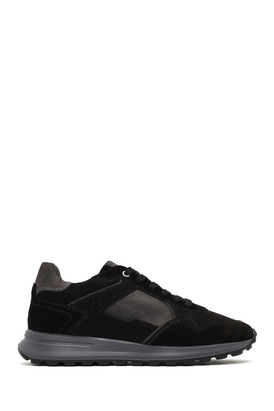 Men's Black Lace-Up Leather Sneaker 25WFD707314 | Derimod