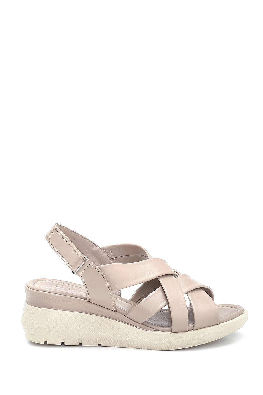 Women's Leather Thick Soled Sandals 21SFD360918 | Derimod
