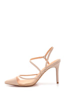 Beige Women's Pointed Toe Heeled Shoes | Derimod