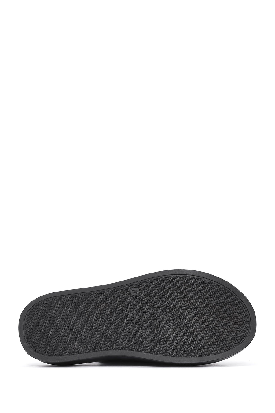 Women's Black Thick-Sole Leather Sandals