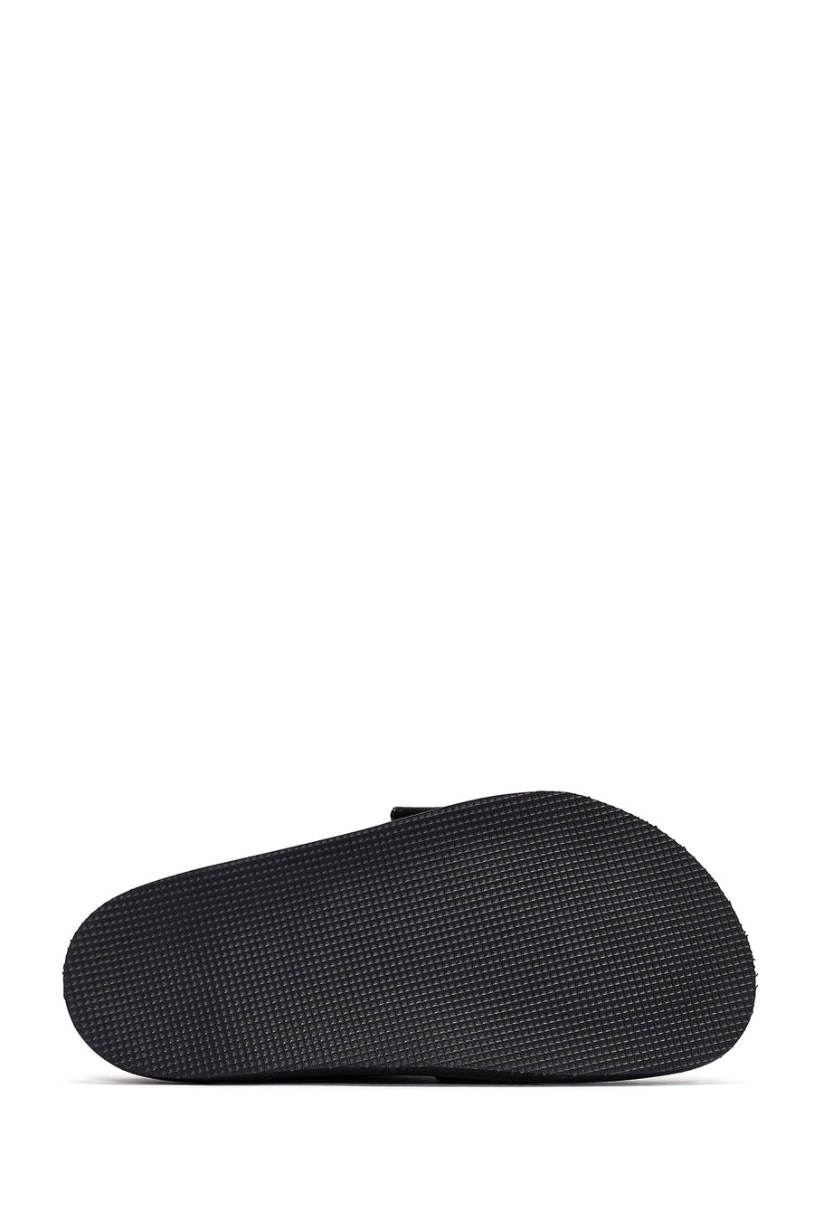 Women's Black Strappy Leather Slippers