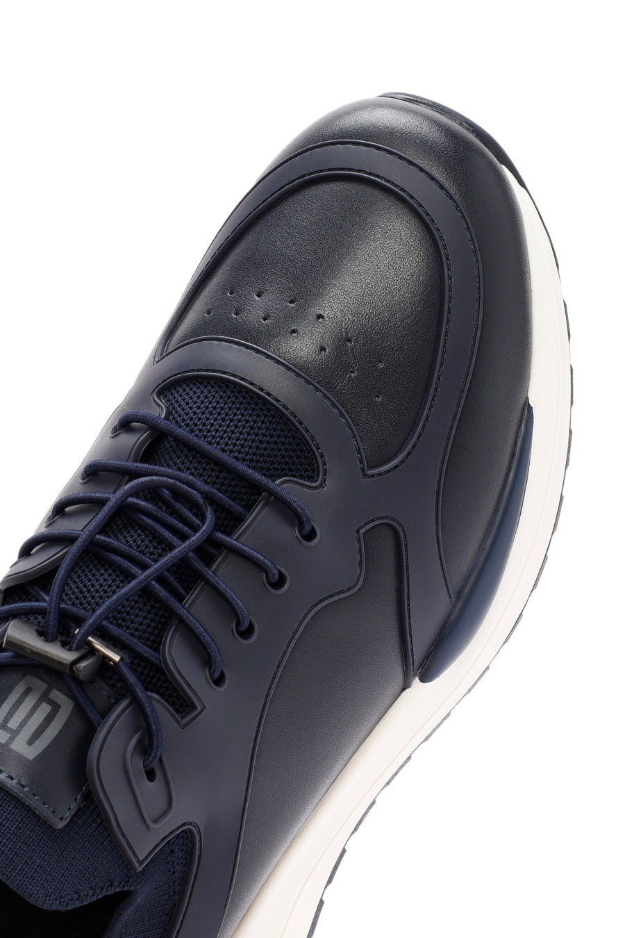 Men's Navy Blue Lace-Up Leather Sneaker