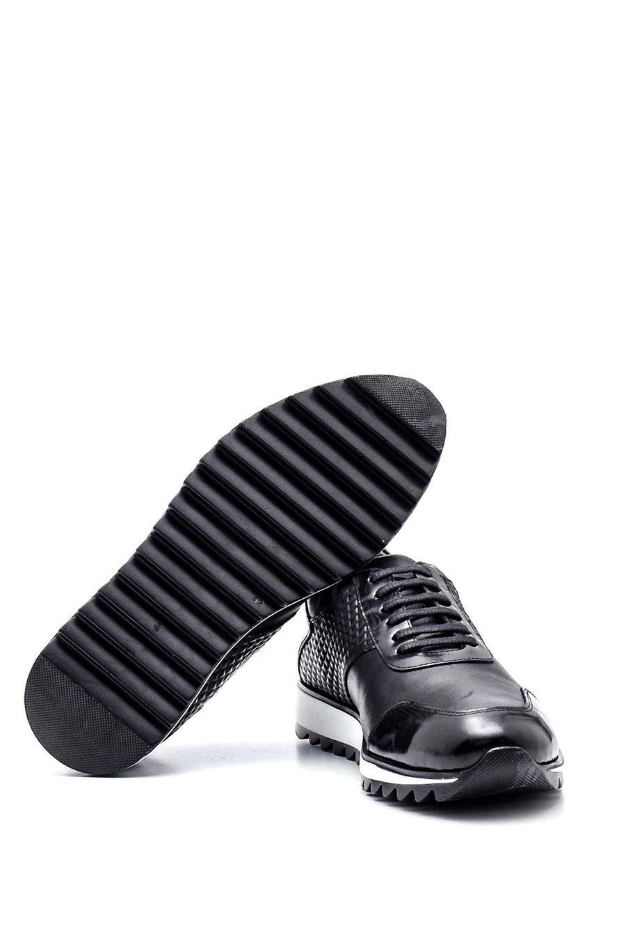 Erkek Deri Desenli Sneaker