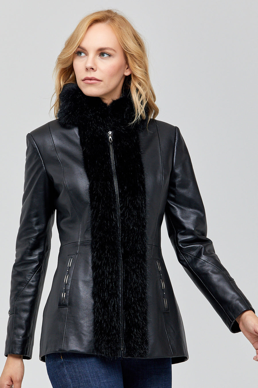 Byblos Women's Leather Jacket 18WGE57681M | Derimod
