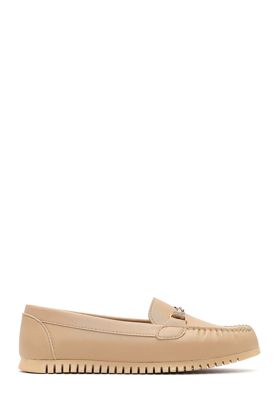 Kadın Bej Tokalı Loafer 25AFE145018 | Derimod