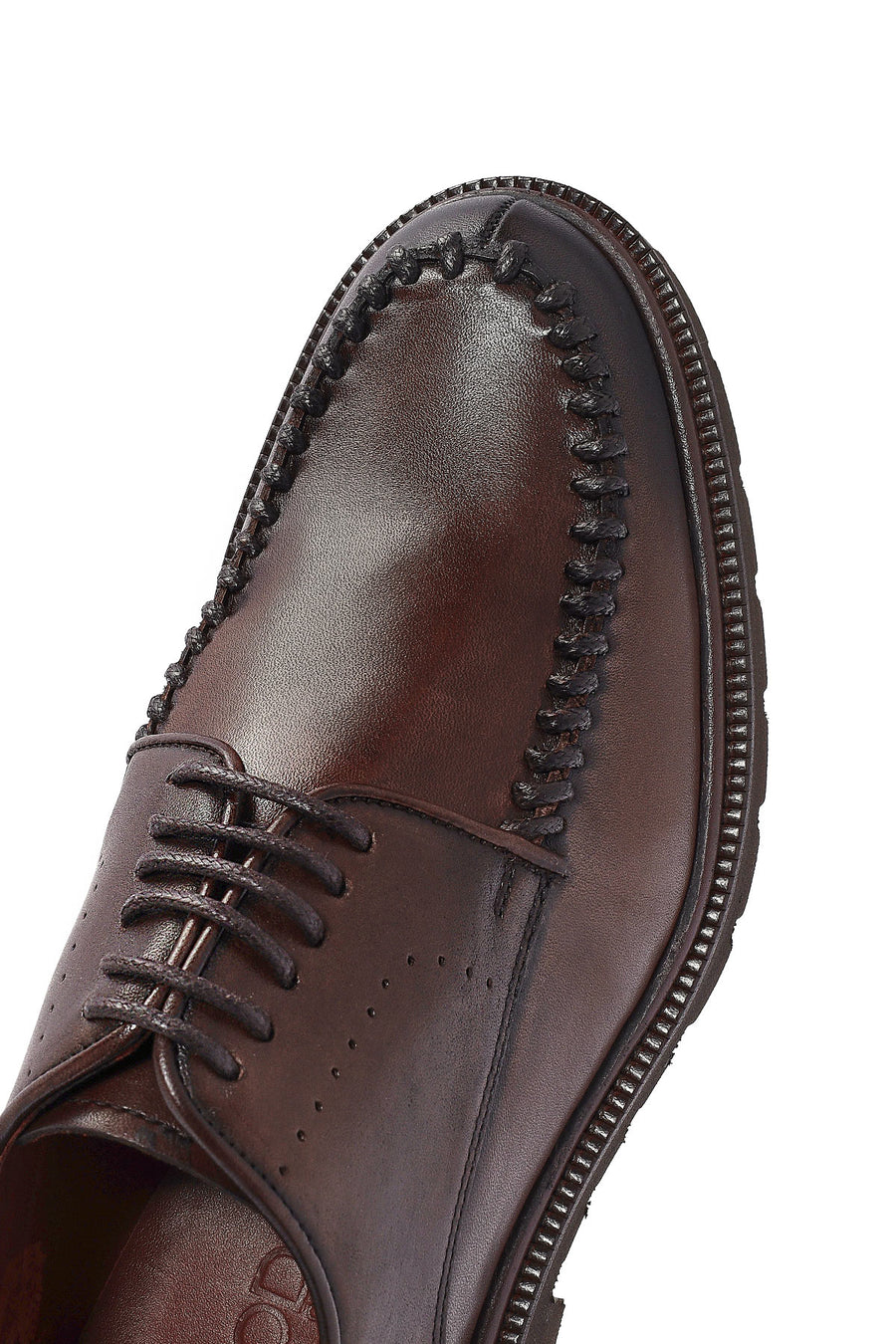 
Men's Brown Lace-Up Leather Casual Shoes
