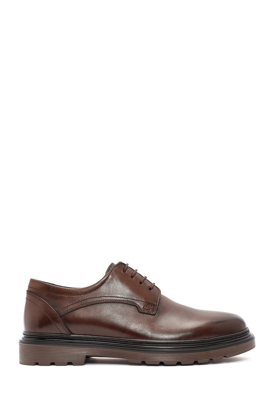 Men's Brown Lace-up Leather Casual Shoes 24WFD677018 | Derimod
