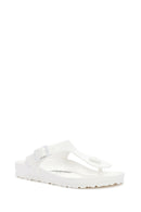 Birkenstock Women's White Flip Flops Gizeh Eva Slippers | Derimod