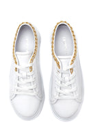 Women's Leather Chain Sneaker | Derimod
