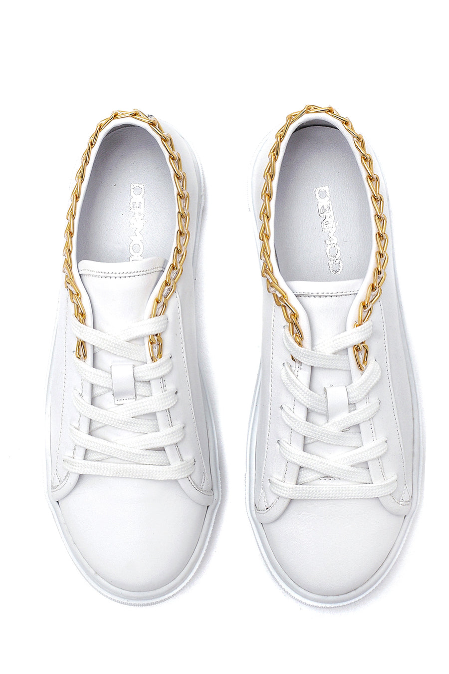 Kadın Deri Zincirli Sneaker
