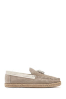 Men's Beige Suede Leather Casual Loafer | Derimod