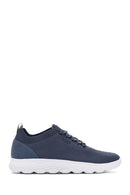 Geox Men's Blue Spherica Lace-Up Fabric Sneaker | Derimod