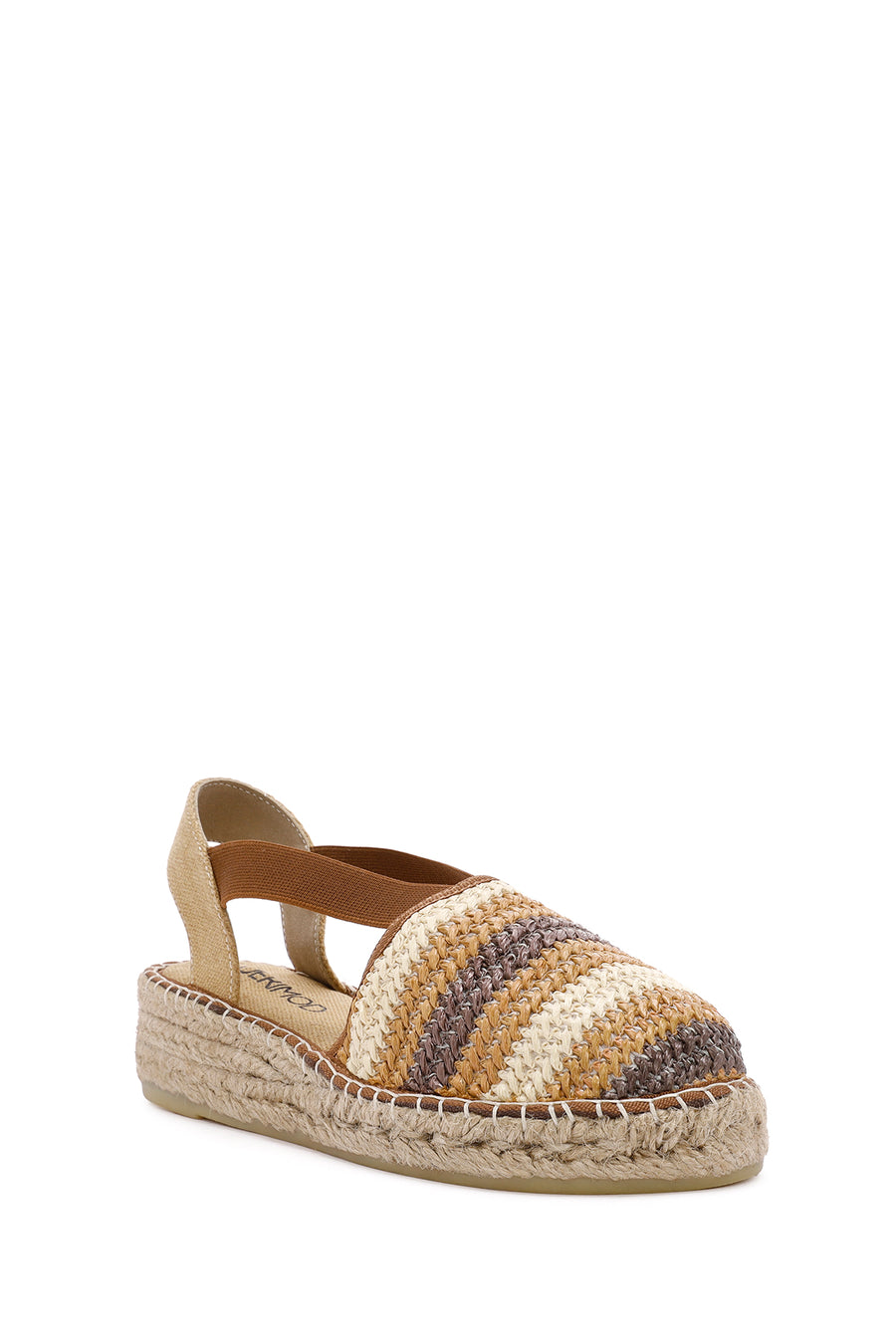 Women's Multicolored Thick-Soled Straw Espadrille Sandals