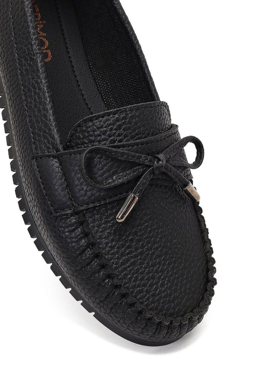 Kadın Siyah Tokalı Loafer