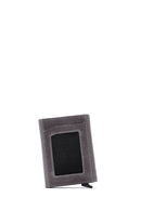 Men's Gray Leather Card Holder | Derimod