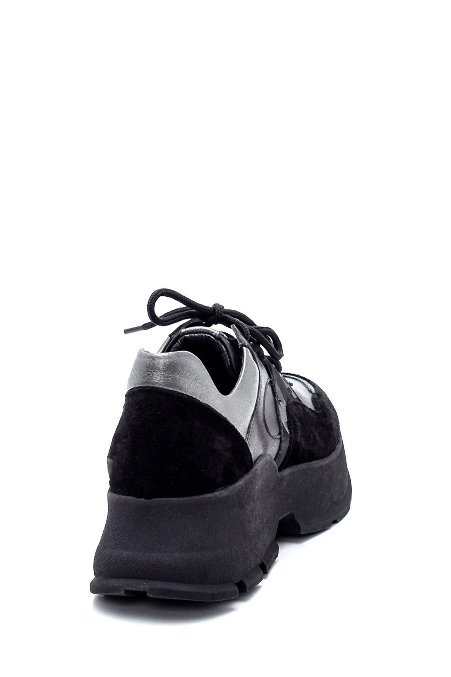 Women's Leather Suede Detail Sneaker